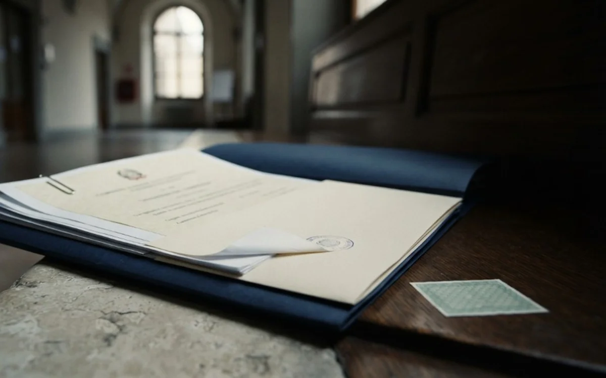 Documentazione accademica preparata per un’asseverazione in Italia