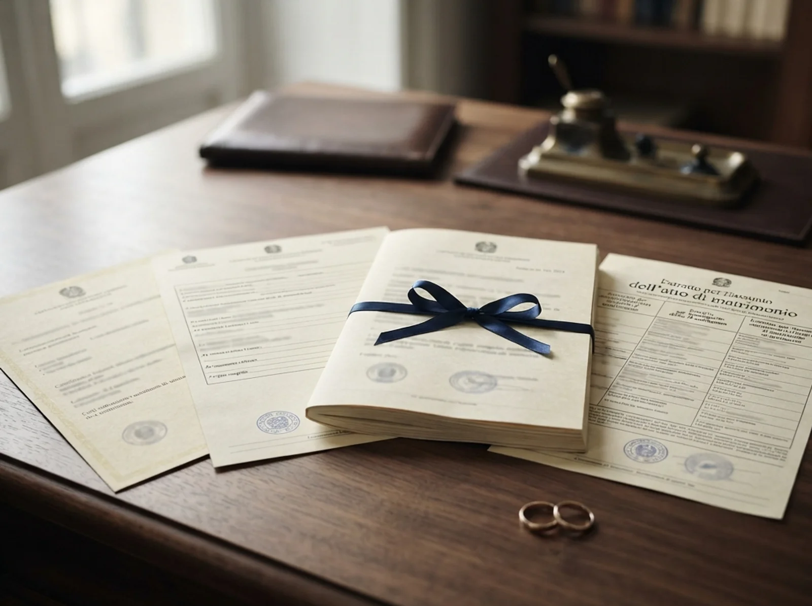 Documentos italianos de registro civil listos para comparar certificato, estratto y copia integrale de matrimonio