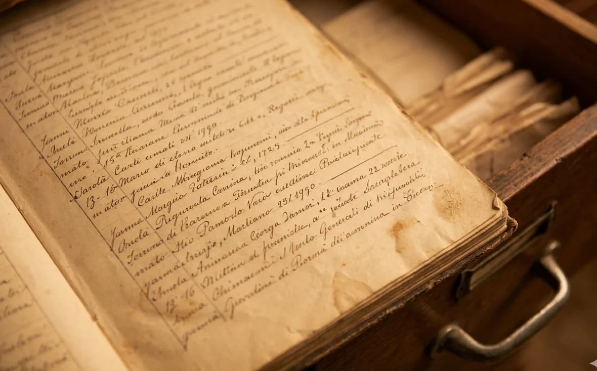 Registro de estado civil en archivo municipal