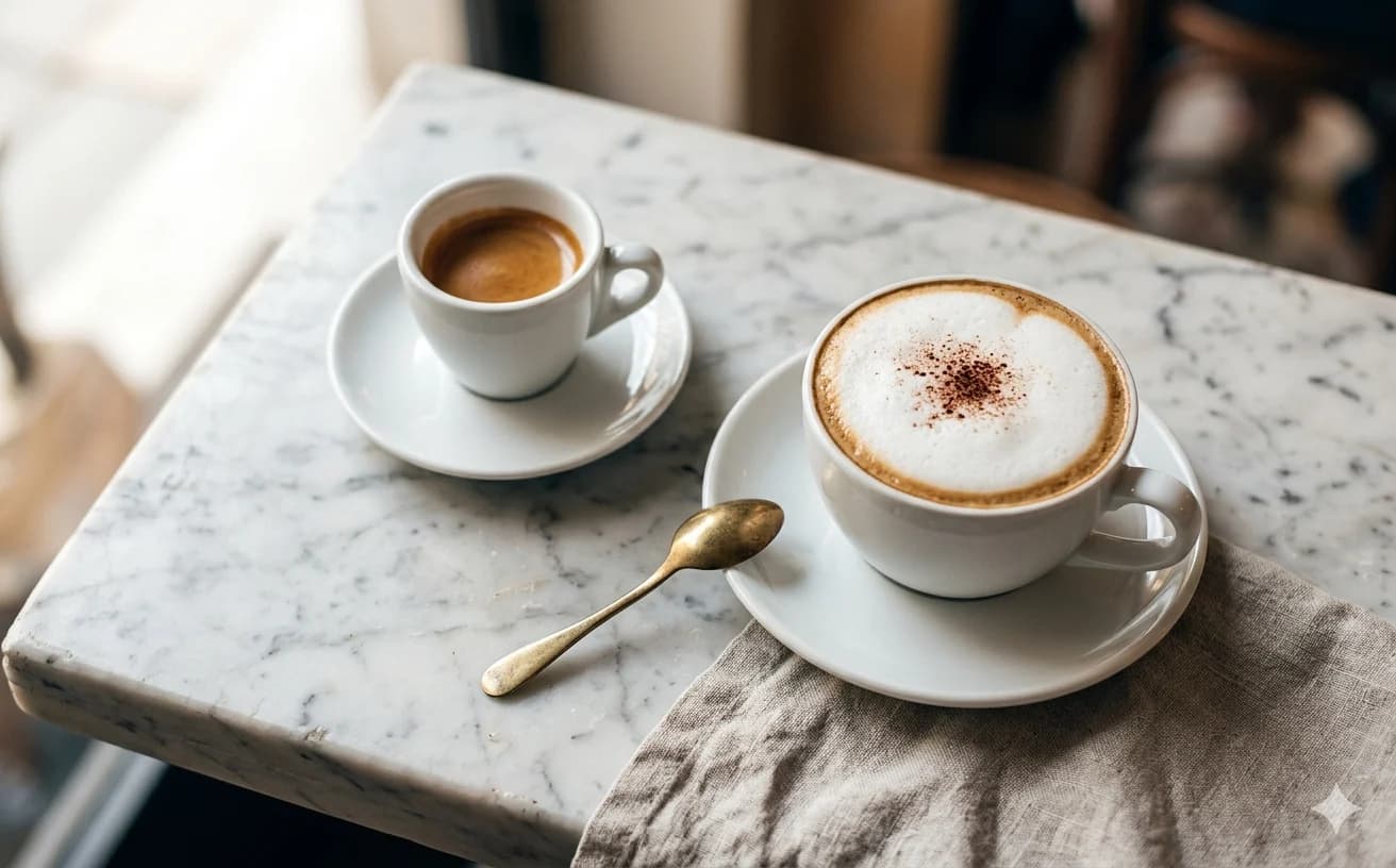 Cappuccino y espresso: dos rituales distintos