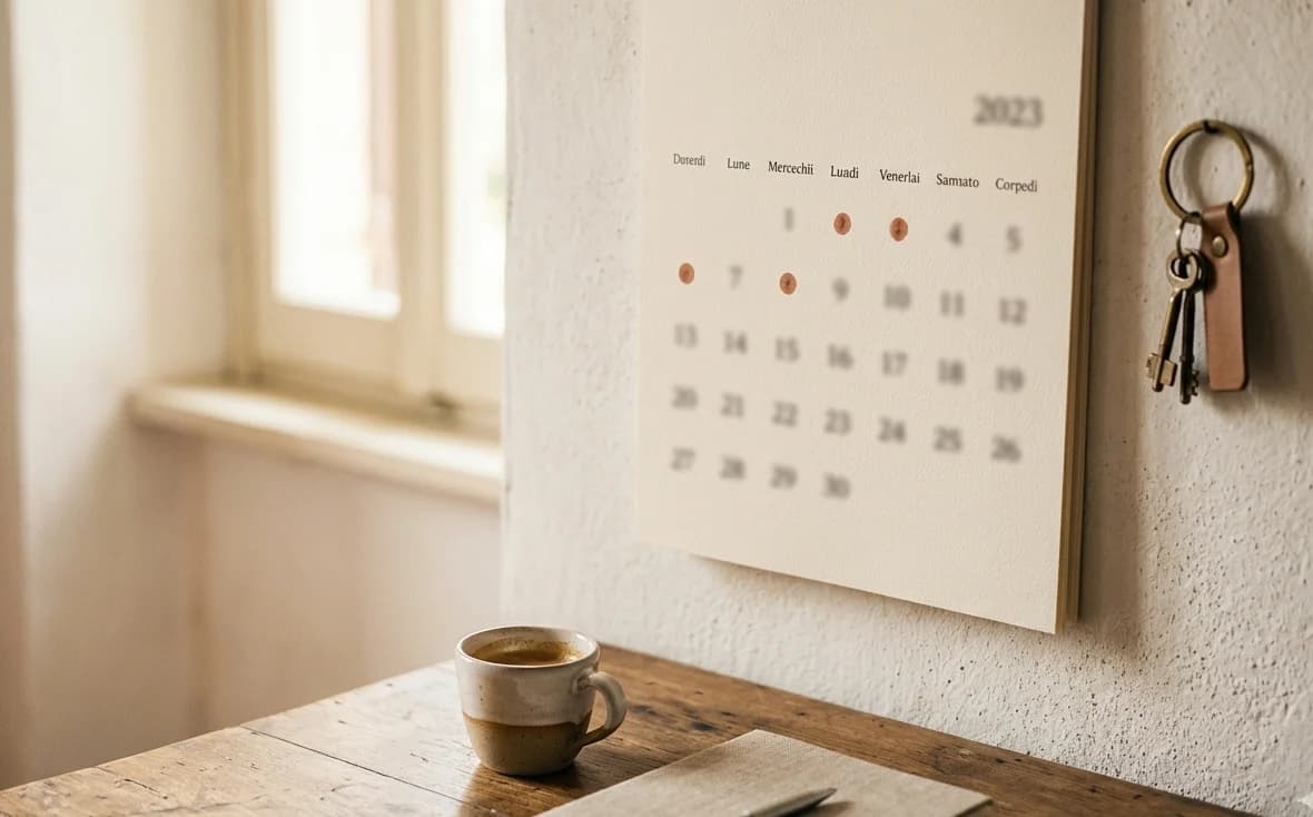 Calendario de los primeros 90 días en Italia