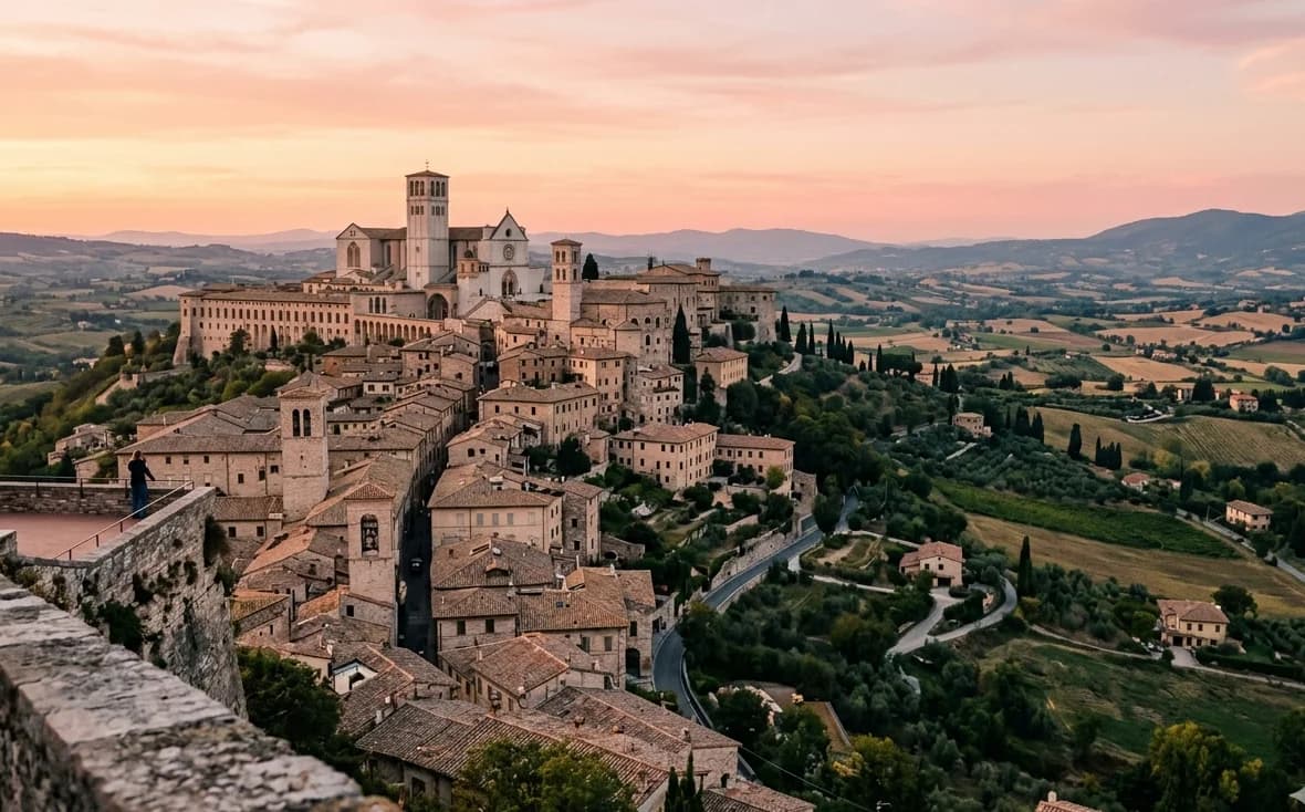 Colinas del centro de Italia con borghi históricos