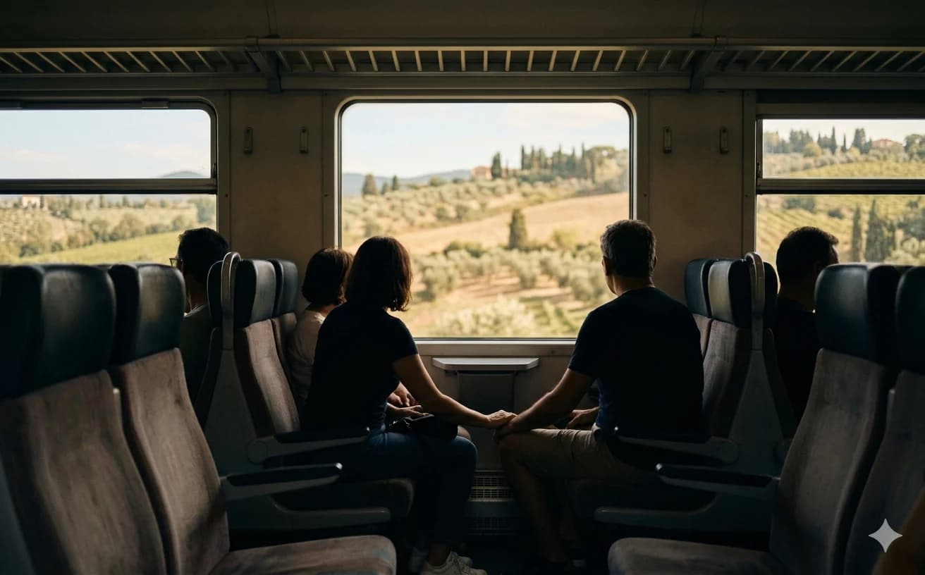 Viaje en tren regional en Italia